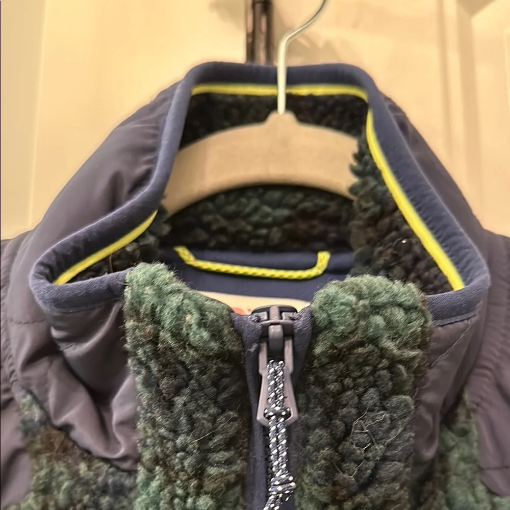Vineyard Vines Green and Navy Plaid Fleece Pullover - Picture 5 of 5